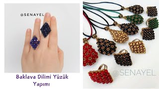 Kolay baklava dilimi Yüzük Yapımı #DIY    Easy #Ring Making. #handmade #tutorial #jewelrytutorial