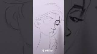 How to draw Elsa face step-by-step (Frozen) #shorts