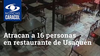 Atracan a 16 personas que cenaban en un restaurante de Usaquén