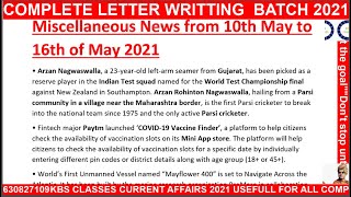 Miscellaneous News from 10th May to 16th of May 2021