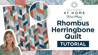 Learn How To Make the Rhombus Herringbone Quilt Using Our BRAND NEW Rhombus Ruler