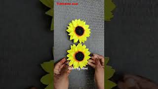 Beautiful Paper Sunflower Tutorial | DIY Paper sunflower #shorts #viral #hkcreativeworld