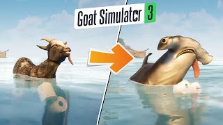 Download Mp3 KAMBINGKU BERUBAH MENJADI HIU GILA Goat Simulator 3 GAMEPLAY 2