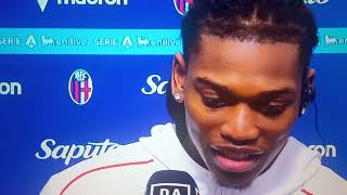 Rafael Leao intervista post Bologna-Milan (2-1)