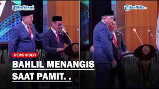 BAHLIL MENANGIS saat Serah-terima Jabatan ke Rosan Roeslani