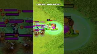 2 witches Vs Barbarian king with snake bracelet ll Clash of clans ll #shorts #clashofclans #coc