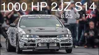 WALK AROUND OF JON ROGERS 1000 HP 2JZ 240SX!!! STICK SHIFT S14?!?!