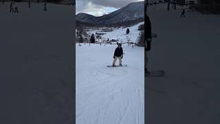 【單板滑雪】Toe side落葉飄上課練習中（賢哥教練拍攝） #snowboarding #單板滑雪