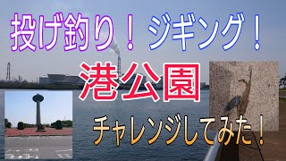 港公園でブッコミ！ジギング！をやってみた！🎣