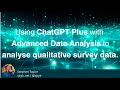 SJTYLR ChatGPT Advanced Data Analysis for Qualitative Data