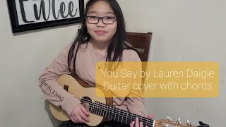 You Say by Lauren Daigle (EASY Guitar Chords & Lyrics)