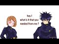 fushiguro megumi lines animated from jujutsu kaisen x white cat project game eng sub