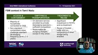 Sanitation Programme Design and Set up to Scale FSM in Tamil Nadu