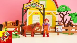 Playmobil 摩比游戏 5222 仿真 小马 欢乐 农场周边  套装 玩具组 组装 展示