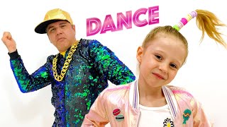 Nastya and dad learn to dance