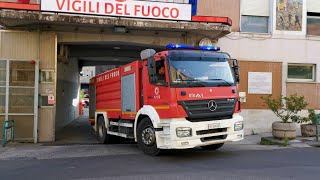 4K - AIB Isuzu D-Max + ABP Mercedes Axor Vigili del Fuoco Messina in sirena