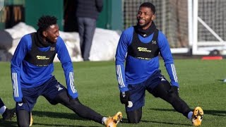 Wilfred Ndidi bursts into laughter after asking Kelechi Iheanacho for his boots