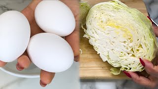 Cabbage tastes better with eggs than meat!  Easy recipe, and very tasty!🤩