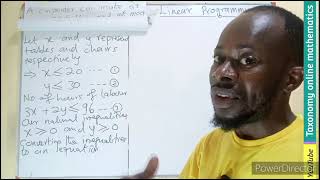 Linear Programming: Writing of Constraints from a word problem and graphing its inequalities-Ep-9