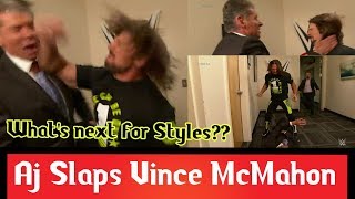 Aj Styles Slaps Vince McMahon | Smackdown Live |