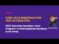 Java Program To Find Duplicate Numbers In An Array