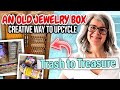 Creative way to Upcycle an Old Jewelry Box  / Trash to Treasure / Thrift Store Makeover