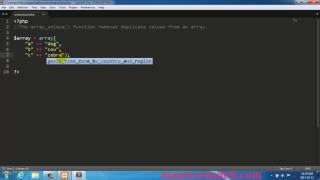 PHP array unique Function