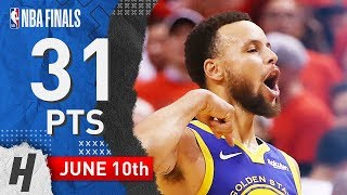 Stephen Curry Full Game 5 Highlights Warriors vs Raptors 2019 NBA Finals - 31 Pts, 7 Ast, 8 Reb!