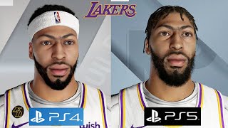 NBA 2K21 PS5 vs PS4 LOS ANGELES LAKERS Face Comparison