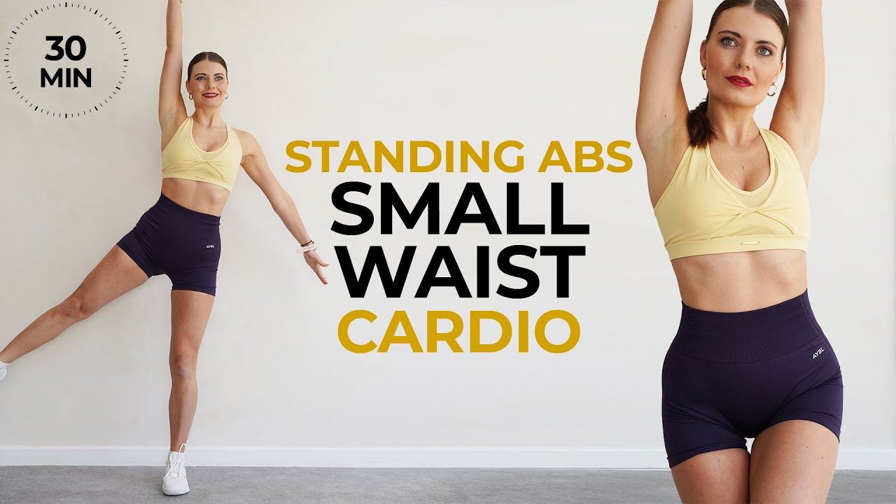 LOSE BELLY FAT WORKOUT- Standing Abs Cardio Home Workout | Fat Burning ...