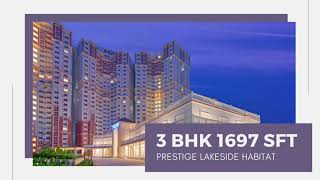 Excellent Furnished 3 BHK, 1697 Sft for immediate Sale, Prestige Lakeside Habitat, PLH 20CBR7C2Y9.