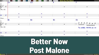 Better Now - Post Malone 노래 / 악보 / 드럼악보 / 노래 / MR / 가사 / 반주