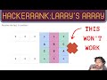 Larry's Array | HackerRank (JavaScript)