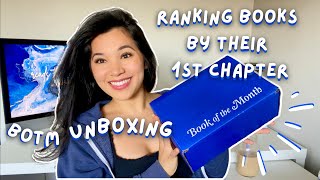 june book of the month unboxing \u0026 first impressions || ranking books by their first chapter