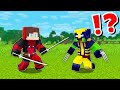 JJ and Mikey in DEADPOOL and WOLVERINE CHALLENGE in Minecraft / Maizen animation