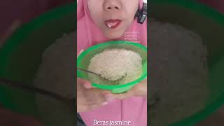 DYMA KULINER 💕ASMR RAW RICE EATING💕 Makan Beras Mentah💕 #mukbang