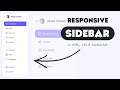 Responsive Sidebar Menu in HTML CSS & JavaScript | 2023