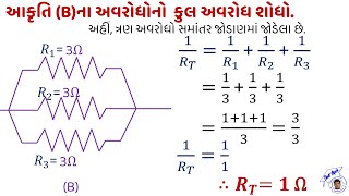 ધોરણ ૧૦ વિજ્ઞાન । પ્રકરણ ૧૨ વિદ્યુત । સમાંતર જોડાણ । શ્રેણી જોડાણ । કુલ અવરોધ