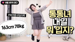 통통녀는 8월에 뭐 입지?😎 늦여름 매일 입는 데일리룩 코디 추천 | 66 77 88사이즈 | 빅사이즈 룩북 하울