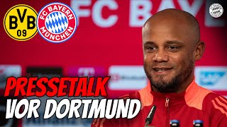 LIVE 🔴 Pressetalk mit Vincent Kompany vor dem Klassiker gegen Dortmund | Bundesliga