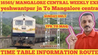 Yesvantpur Junction and Mangaluru Central (Mangalore)