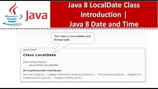 Java 8 LocalDate Class Introduction | Java Date and Time | Java 8 Date and Time