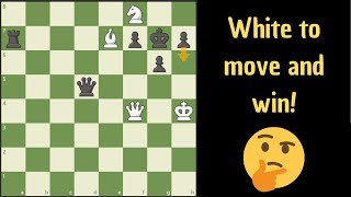 Tactic training! Find the forced win for white