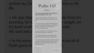 Psalm 143 Explained in 1 Minute... #biblestudy #psalms #biblereading #verseoftheday #podcast
