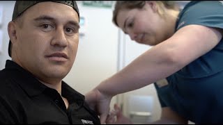 Tangaroa and Son MMR Immunisation