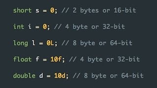 Java Quick Guides - Primitive data types