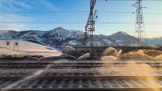 [新潟空港へ] 上越新幹線 とき301号からの景色