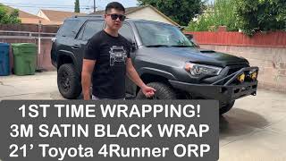 Murdered Out Toyota 4Runner TRD Off Road Wrapped with 3M Satin Black 2080