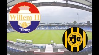 Willem II - Roda JC: Publiek en spelers vieren de overwinning
