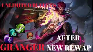 UNLIMITED BULLETS AFTER NEW REVAMPED GRANGER !!| Mobile Legends